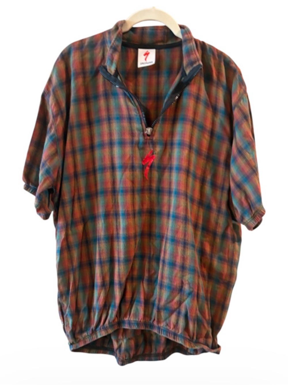 Specialized Bicycles Vintage Flannel Pullover Zip Jersey